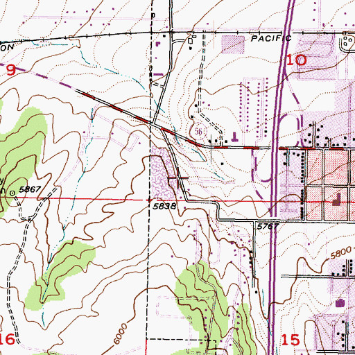 Topographic Map of Zion Baptist Temple, UT