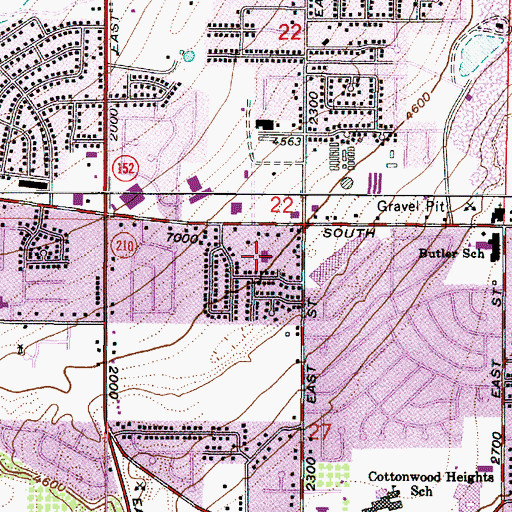 Topographic Map of The Church of Jesus Christ of Latter Day Saints, UT