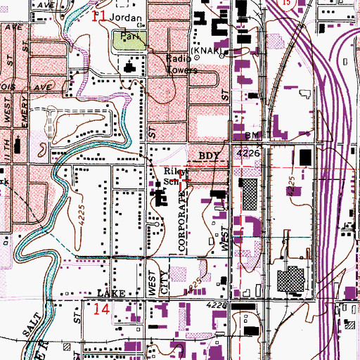 Topographic Map of The Church of Jesus Christ of Latter Day Saints, UT