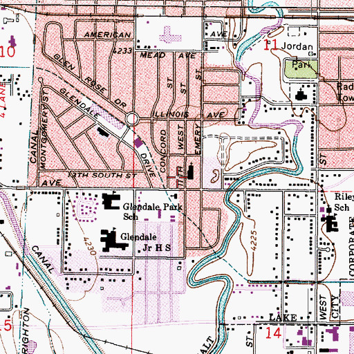 Topographic Map of The Church of Jesus Christ of Latter Day Saints, UT