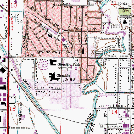 Topographic Map of The Church of Jesus Christ of Latter Day Saints, UT