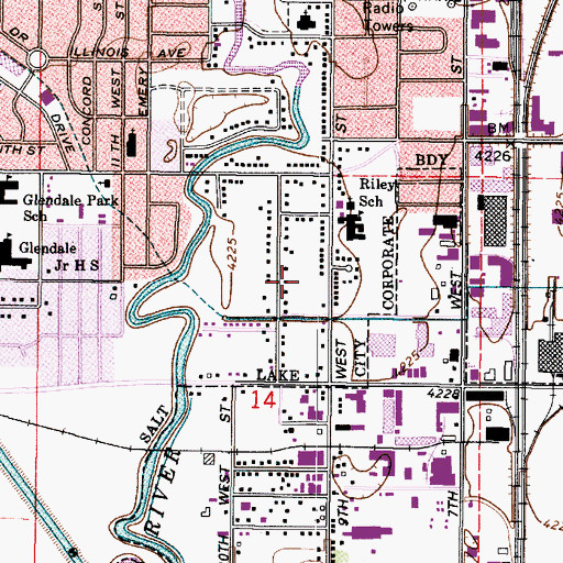Topographic Map of The Church of Jesus Christ of Latter Day Saints, UT