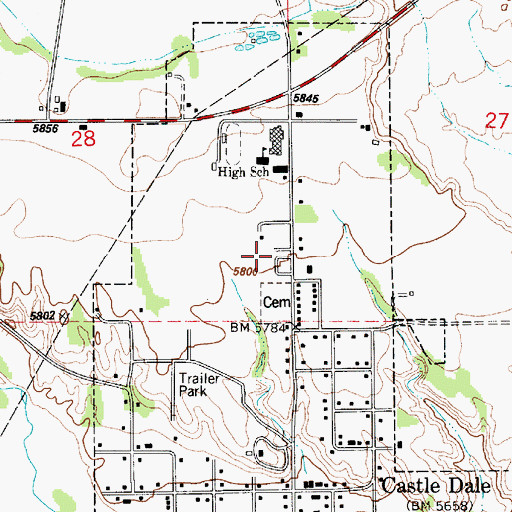 Topographic Map of The Church of Jesus Christ of Latter Day Saints, UT