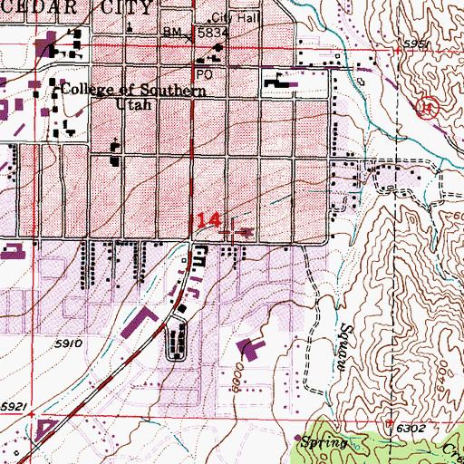 Topographic Map of The Church of Jesus Christ of Latter Day Saints, UT