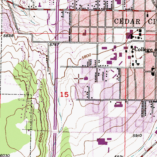 Topographic Map of The Church of Jesus Christ of Latter Day Saints, UT