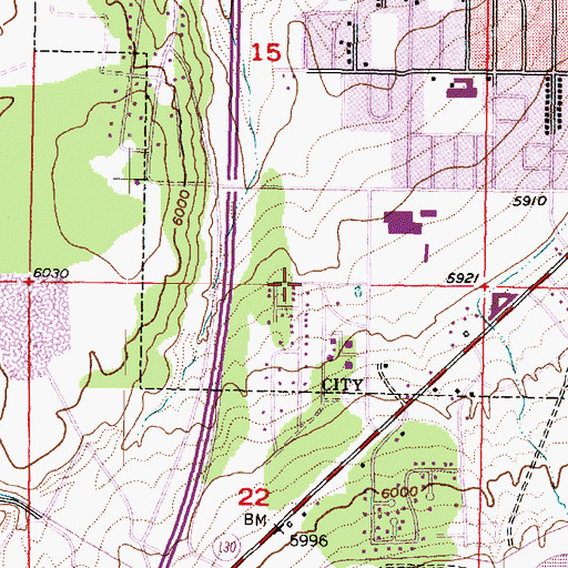 Topographic Map of The Church of Jesus Christ of Latter Day Saints, UT