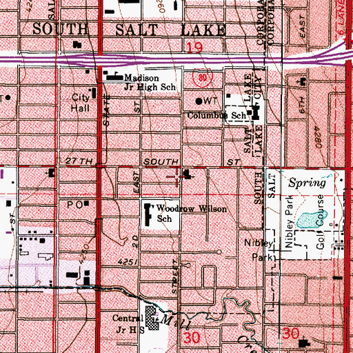 Topographic Map of The Church of Jesus Christ of Latter Day Saints, UT
