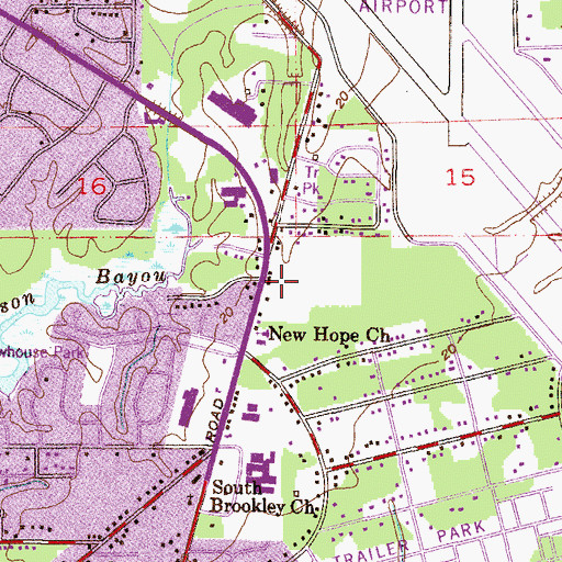 Topographic Map of Racetrack School, AL