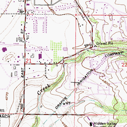 Topographic Map of The Church of Jesus Christ of Latter Day Saints, UT
