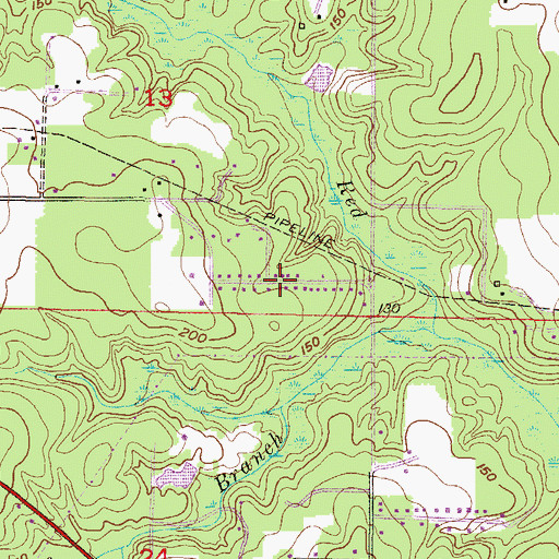 Topographic Map of Red Creek Heights, AL