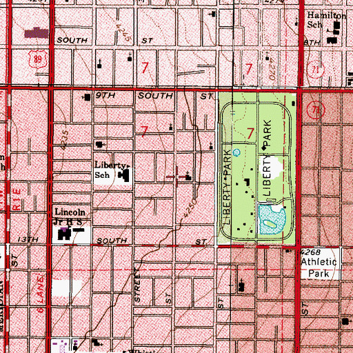 Topographic Map of The Church of Jesus Christ of Latter Day Saints, UT