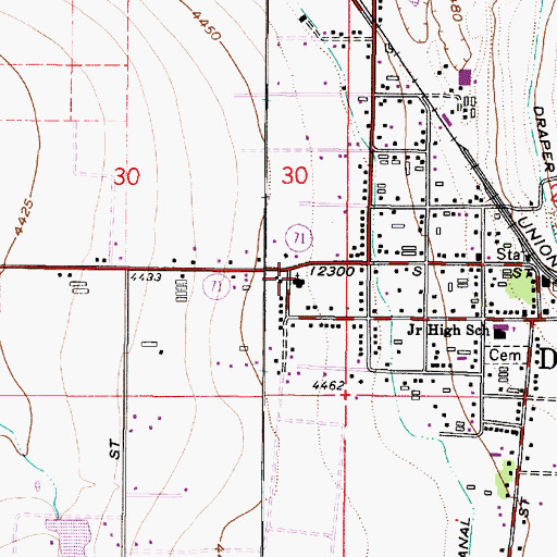 Topographic Map of The Church of Jesus Christ of Latter Day Saints, UT