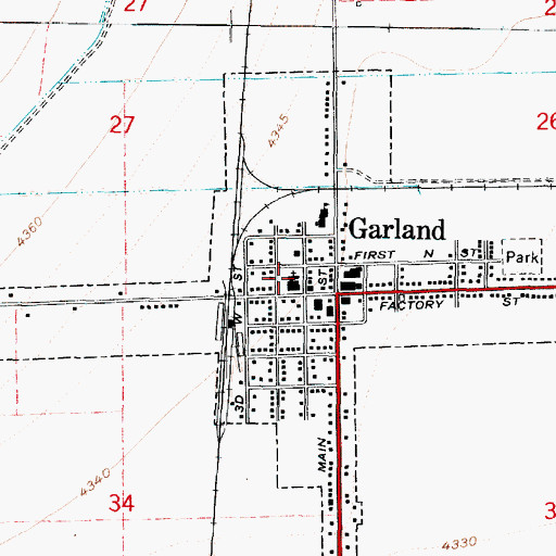 Topographic Map of The Church of Jesus Christ of Latter Day Saints, UT