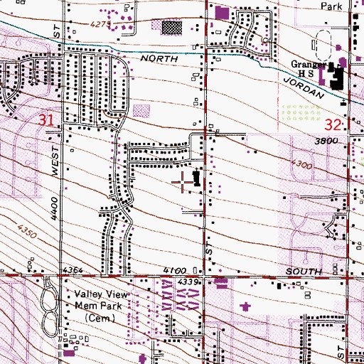 Topographic Map of The Church of Jesus Christ of Latter Day Saints, UT
