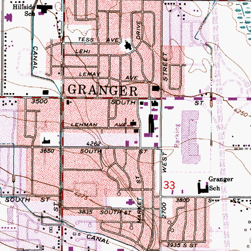 Topographic Map of The Church of Jesus Christ of Latter Day Saints, UT