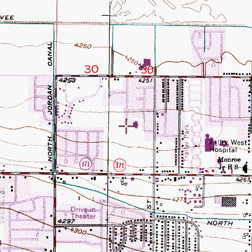 Topographic Map of The Church of Jesus Christ of Latter Day Saints, UT