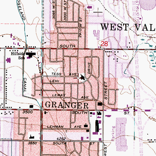 Topographic Map of The Church of Jesus Christ of Latter Day Saints, UT