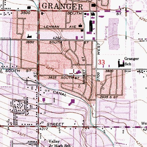 Topographic Map of The Church of Jesus Christ of Latter Day Saints, UT