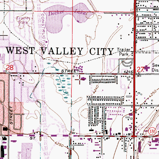 Topographic Map of The Church of Jesus Christ of Latter Day Saints, UT