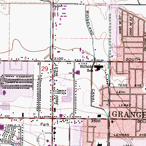 Topographic Map of The Church of Jesus Christ of Latter Day Saints, UT