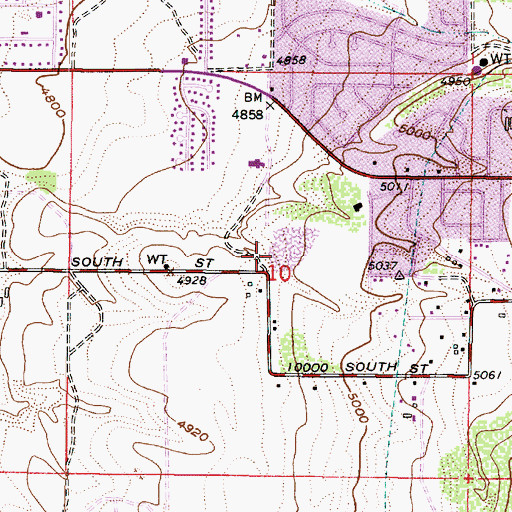 Topographic Map of The Church of Jesus Christ of Latter Day Saints, UT