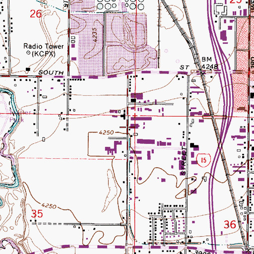 Topographic Map of The Church of Jesus Christ of Latter Day Saints, UT