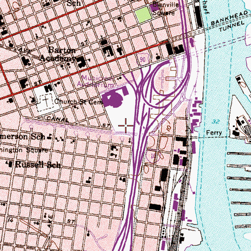 Topographic Map of Robert E Lee School (historical), AL
