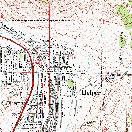 Topographic Map of The Church of Jesus Christ of Latter Day Saints, UT