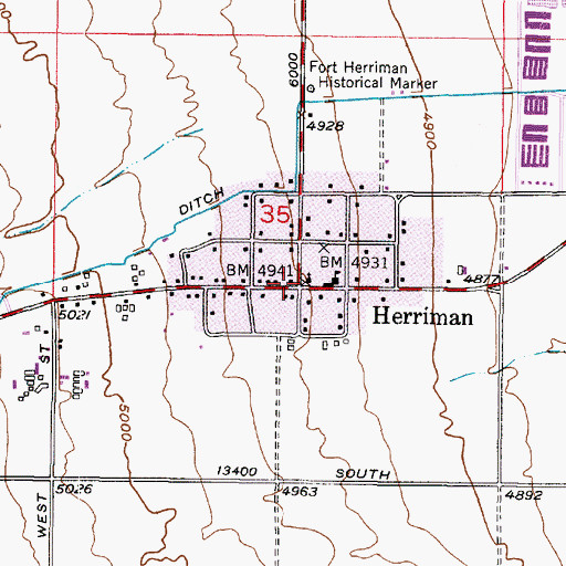 Topographic Map of The Church of Jesus Christ of Latter Day Saints, UT