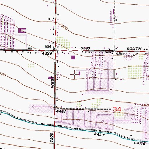 Topographic Map of The Church of Jesus Christ of Latter Day Saints, UT