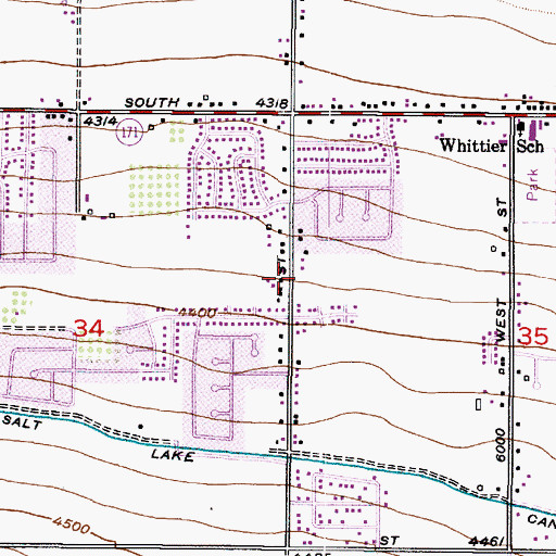 Topographic Map of The Church of Jesus Christ of Latter Day Saints, UT