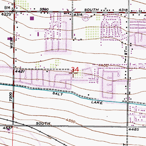 Topographic Map of The Church of Jesus Christ of Latter Day Saints, UT