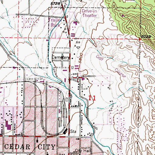 Topographic Map of The Church of Jesus Christ of Latter Day Saints, UT