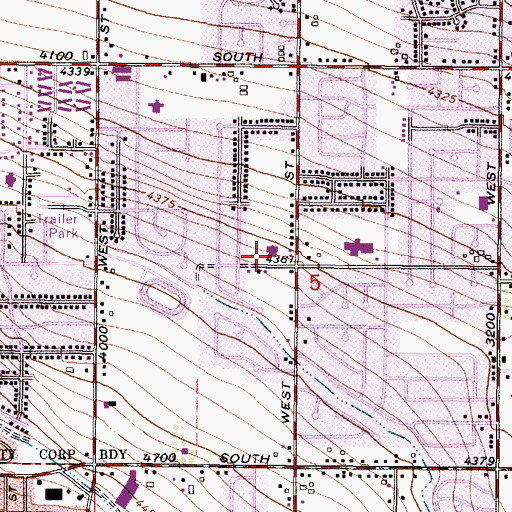 Topographic Map of The Church of Jesus Christ of Latter Day Saints, UT