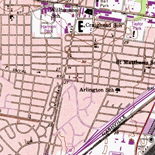 Topographic Map of Temple of Faith, AL