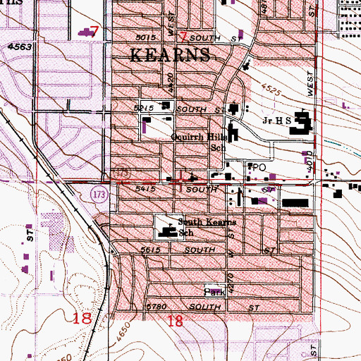 Topographic Map of The Church of Jesus Christ of Latter Day Saints, UT
