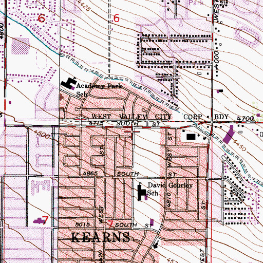 Topographic Map of The Church of Jesus Christ of Latter Day Saints, UT
