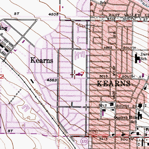 Topographic Map of The Church of Jesus Christ of Latter Day Saints, UT