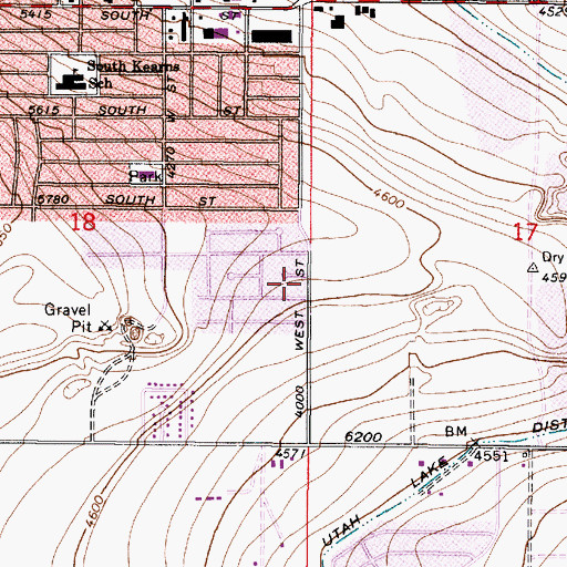 Topographic Map of The Church of Jesus Christ of Latter Day Saints, UT