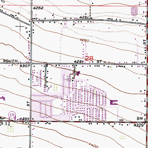 Topographic Map of The Church of Jesus Christ of Latter Day Saints, UT