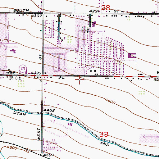 Topographic Map of The Church of Jesus Christ of Latter Day Saints, UT