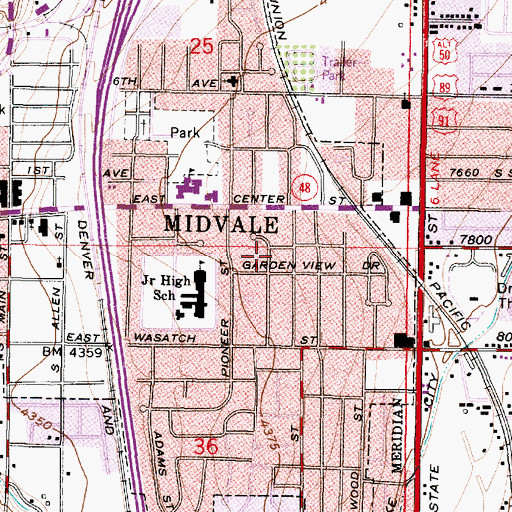Topographic Map of The Church of Jesus Christ of Latter Day Saints, UT
