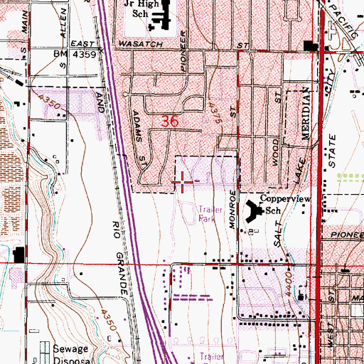 Topographic Map of The Church of Jesus Christ of Latter Day Saints, UT