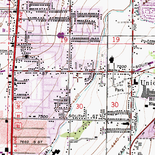 Topographic Map of The Church of Jesus Christ of Latter Day Saints, UT