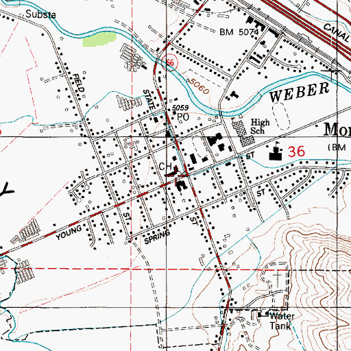 Topographic Map of The Church of Jesus Christ of Latter Day Saints, UT