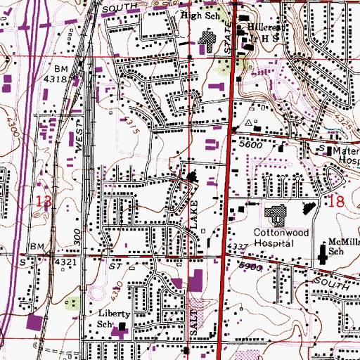 Topographic Map of The Church of Jesus Christ of Latter Day Saints, UT