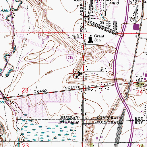 Topographic Map of The Church of Jesus Christ of Latter Day Saints, UT
