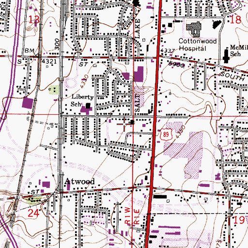 Topographic Map of The Church of Jesus Christ of Latter Day Saints, UT