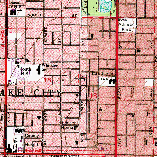 Topographic Map of The Church of Jesus Christ of Latter Day Saints, UT
