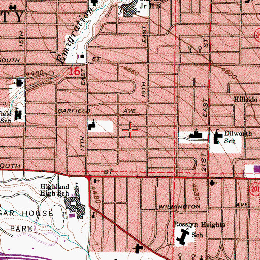 Topographic Map of The Church of Jesus Christ of Latter Day Saints, UT